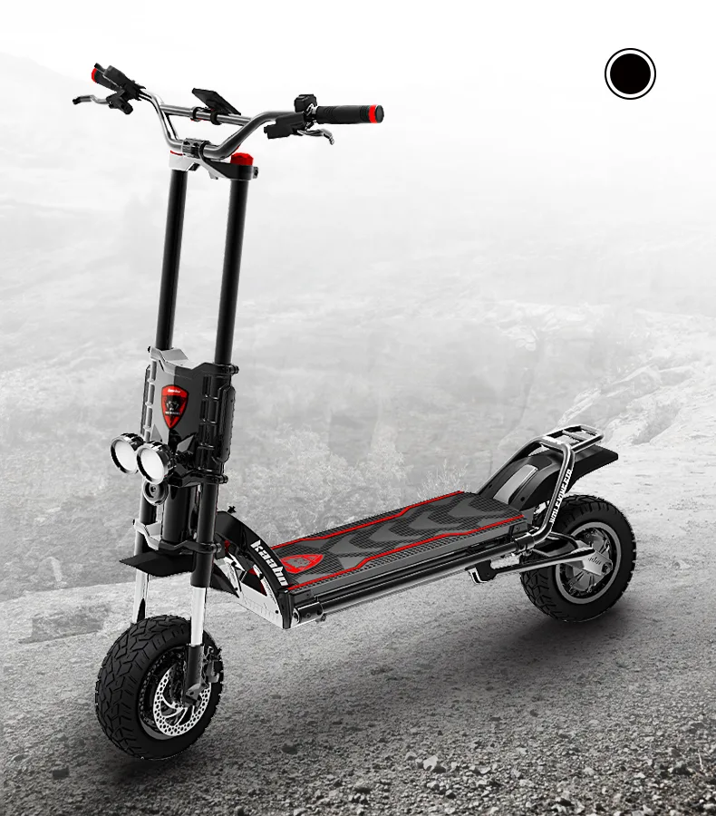 Kaabo Wolf King GTR Max coloris noir — accents rouges, plateau texturé